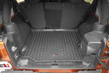 Rugged Ridge Floor Liner Cargo Black 2007-2018 Jeep Wrangler Unlimited JK 4 Dr Rugged Ridge Floor Mats - Rubber  AXOPROS