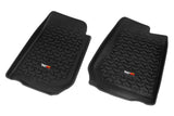 Rugged Ridge Floor Liner Front Black 2007-2018 Jeep Wrangler Unlimited JK 4 Dr Rugged Ridge Floor Mats - Rubber  AXOPROS