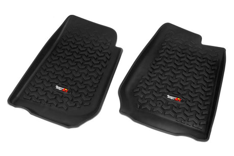 Rugged Ridge Floor Liner Front Black 2007-2018 Jeep Wrangler Unlimited JK 4 Dr Rugged Ridge Floor Mats - Rubber  AXOPROS