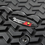 Rugged Ridge Floor Liner Front Black 2007-2018 Jeep Wrangler Unlimited JK 4 Dr Rugged Ridge Floor Mats - Rubber  AXOPROS
