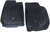 Rugged Ridge Floor Liner Front Black 2007-2018 Jeep Wrangler Unlimited JK 4 Dr Rugged Ridge Floor Mats - Rubber  AXOPROS