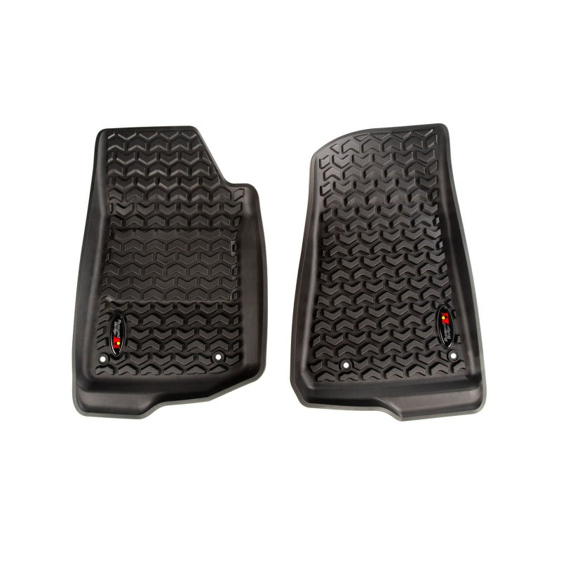Rugged Ridge Floor Liner Front Black 2018-2020 Jeep Wrangler 2020 Gladiator JL / JT Rugged Ridge Floor Mats - Rubber  AXOPROS