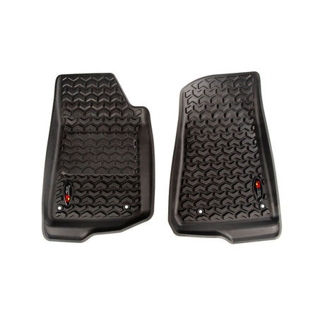 Rugged Ridge Floor Liner Front Black 2018-2020 Jeep Wrangler 2020 Gladiator JL / JT Rugged Ridge Floor Mats - Rubber  AXOPROS