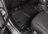 Rugged Ridge Floor Liner Front Black 2018-2020 Jeep Wrangler 2020 Gladiator JL / JT Rugged Ridge Floor Mats - Rubber  AXOPROS