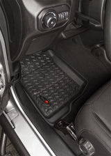 Rugged Ridge Floor Liner Front Black 2018-2020 Jeep Wrangler 2020 Gladiator JL / JT Rugged Ridge Floor Mats - Rubber  AXOPROS