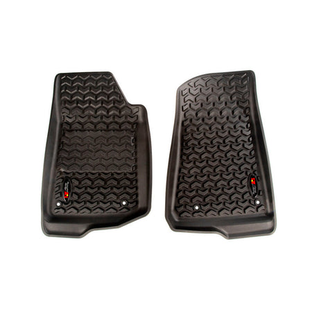Rugged Ridge Floor Liner Front Black 2018-2020 Jeep Wrangler 2020 Gladiator JL / JT Rugged Ridge Floor Mats - Rubber  AXOPROS