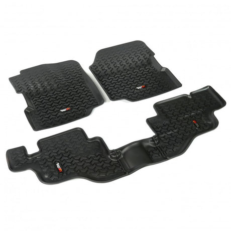 Rugged Ridge Floor Liner Front/Rear Black 1976-1986 Jeep CJ-7 / Jeep Wrangler 87-95 / YJ Rugged Ridge Floor Mats - Rubber  AXOPROS