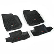 Rugged Ridge Floor Liner Front/Rear Black 2007-2018 Jeep Wrangler JK 2 Dr Rugged Ridge Floor Mats - Rubber  AXOPROS