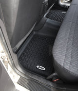 Rugged Ridge Floor Liner Rear Black 1984-2001 Jeep Logo Cherokee XJ Rugged Ridge Floor Mats - Rubber  AXOPROS