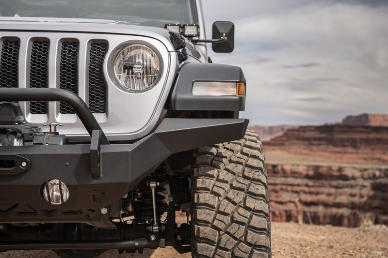 Rugged Ridge HD Bumper Full Width Front 07-18 Jeep Wrangler JK 18-20 Jeep Wrangler JL 2020 JT Rugged Ridge Bumpers - Steel  AXOPROS