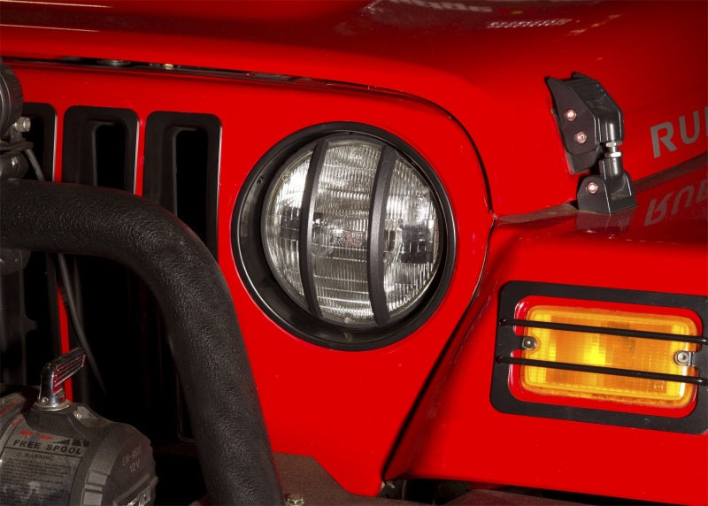 Rugged Ridge Headlight Bezels Black 97-06 Jeep Wrangler Rugged Ridge Light Mounts  AXOPROS