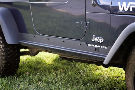 Rugged Ridge Heavy Duty Side Rocker Guards 04-06 Jeep Wrangler LJ Rugged Ridge Body Armor & Rock Rails  AXOPROS