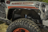 Rugged Ridge Inner Fender Liners Frnt Aluminum Black 18-20 Jeep Wrangler JL Rugged Ridge Fender Flares  AXOPROS