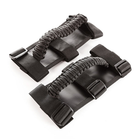 Rugged Ridge Paracord Grab Handles Black/Black Pair Rugged Ridge Dash & Interior Trim  AXOPROS