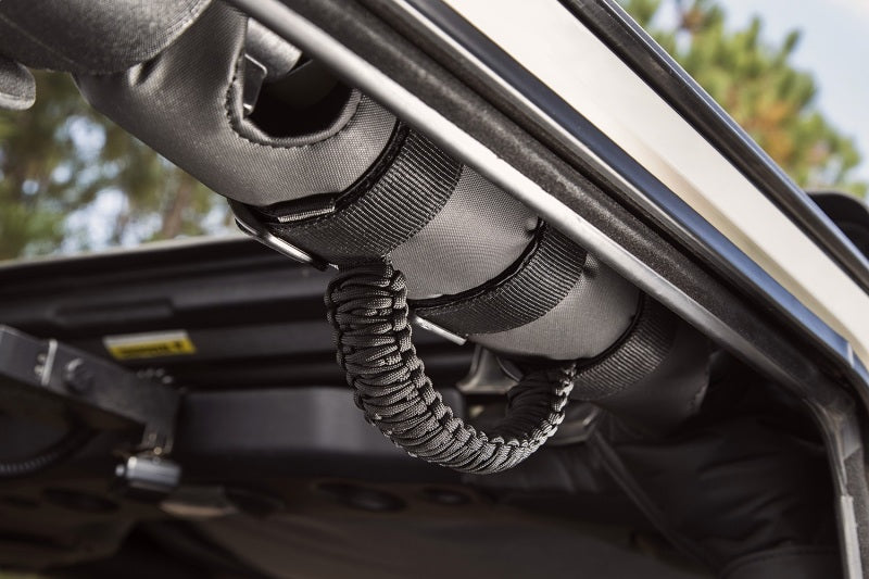 Rugged Ridge Paracord Grab Handles Black/Black Pair Rugged Ridge Dash & Interior Trim  AXOPROS