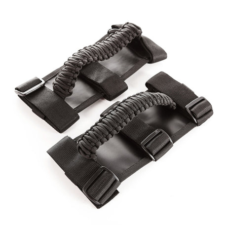 Rugged Ridge Paracord Grab Handles Black/Black Pair Rugged Ridge Dash & Interior Trim  AXOPROS