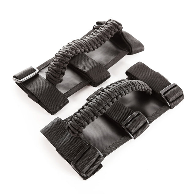 Rugged Ridge Paracord Grab Handles Black/Black Pair Rugged Ridge Dash & Interior Trim  AXOPROS
