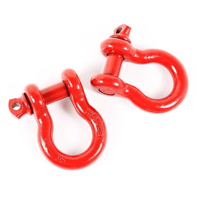 Rugged Ridge Red 7/8in D-Shackles Rugged Ridge Shackle Kits  AXOPROS