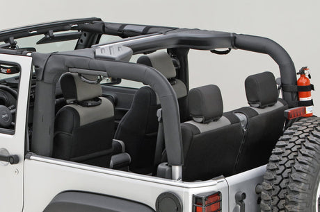Rugged Ridge Roll Bar Cover Black Vinyl 07-18 Jeep Wrangler JK Rugged Ridge Roll Cage Components  AXOPROS