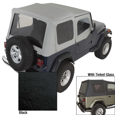 Rugged Ridge S-Top Door Skins Black Tinted Windows 88-95 Jeep Wrangler YJ Rugged Ridge Soft Tops  AXOPROS