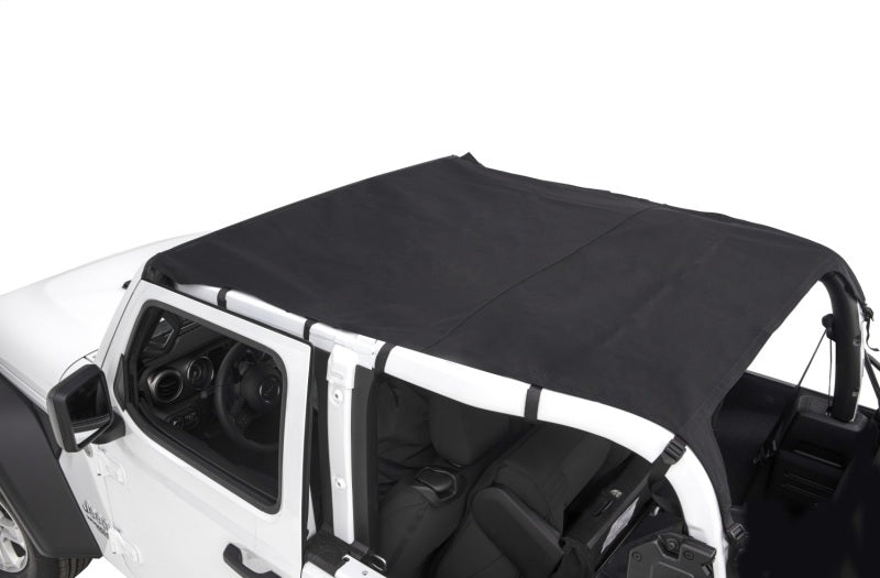 Rugged Ridge Savannah Brief Top Diamond Black 10-18 Jeep Wrangler JL 2-Door Rugged Ridge Soft Tops  AXOPROS
