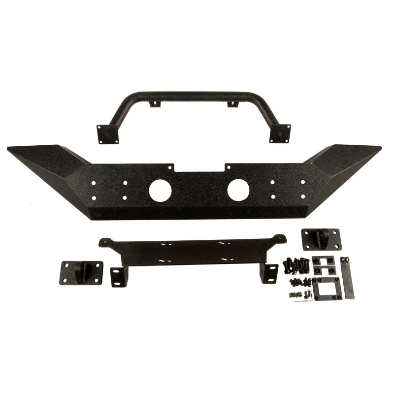 Rugged Ridge Spartan Front Bumper HCE W/Overrider 07-18 Jeep Wrangler JK Rugged Ridge Bumpers - Steel  AXOPROS