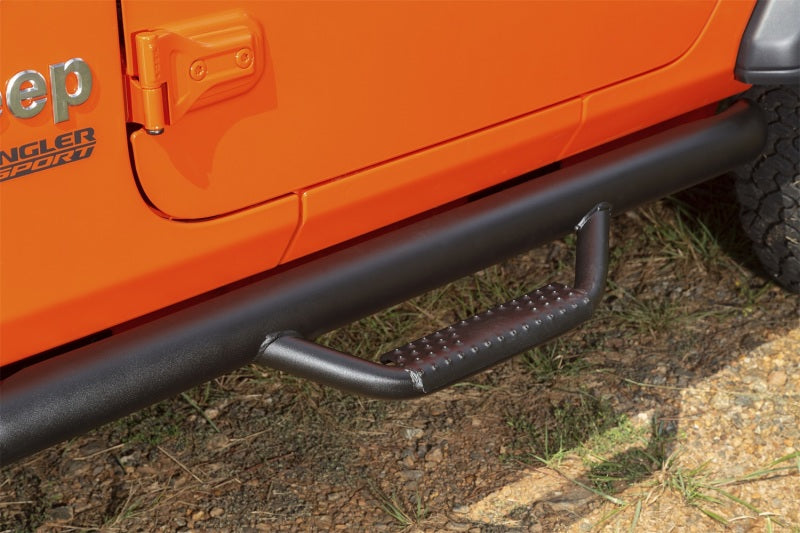 Rugged Ridge Spartan Nerf Bar Textured Black 18-20 Jeep Wrangler JL 2 Door Rugged Ridge Nerf Bars  AXOPROS