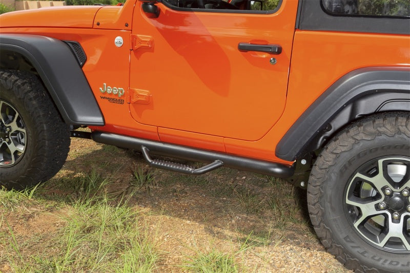 Rugged Ridge Spartan Nerf Bar Textured Black 18-20 Jeep Wrangler JL 2 Door Rugged Ridge Nerf Bars  AXOPROS
