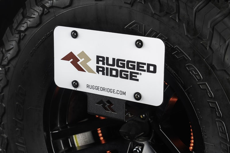 Rugged Ridge Tag Relocation Bracket Rear 18-20 Jeep Wrangler JL Rugged Ridge Spare Tire Carriers  AXOPROS