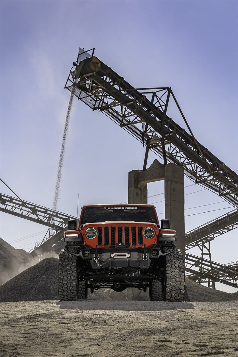 Rugged Ridge Venator Front Bumper 18-20 Jeep Wrangler JL/JT Rugged Ridge Bumpers - Steel  AXOPROS