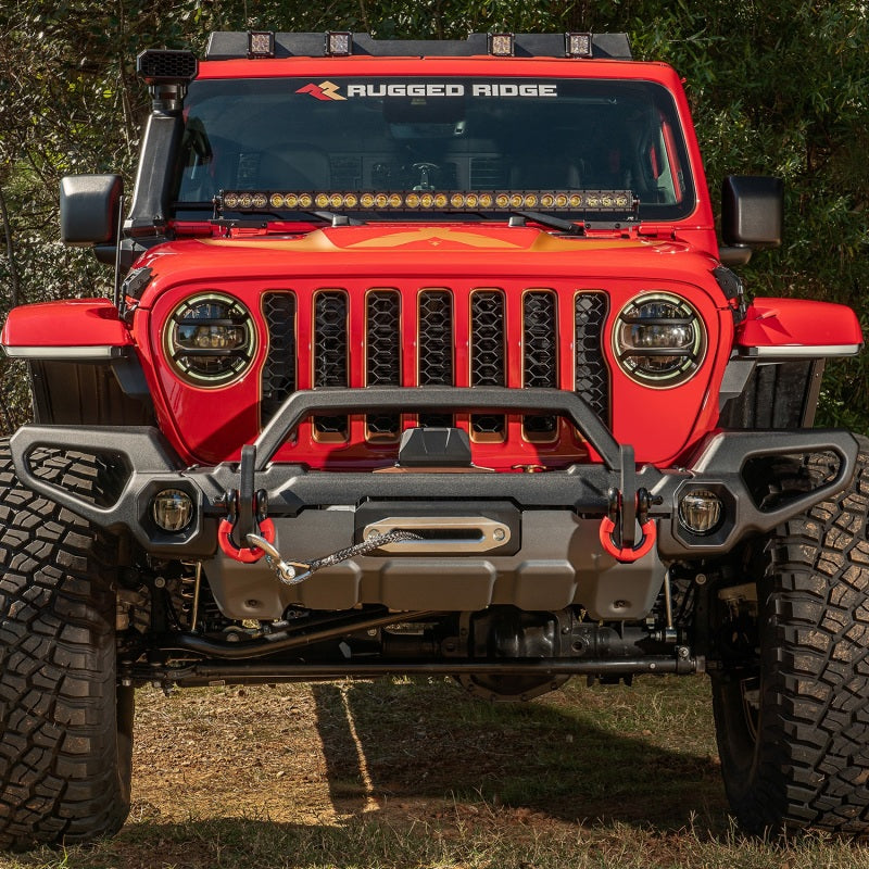 Rugged Ridge Venator Front Bumper Overrider 18-19 JL Rugged Ridge Bumpers - Steel  AXOPROS