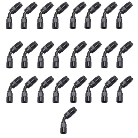 Russell Performance -10 AN Black 45 Degree Full Flow Hose End Russell Fittings  AXOPROS