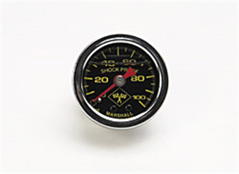 Russell Performance 100 psi fuel pressure gauge black face chrome case (Liquid-filled) Russell Gauges  AXOPROS