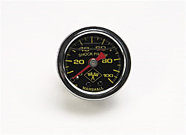Russell Performance 100 psi fuel pressure gauge black face chrome case (Liquid-filled) Russell Gauges  AXOPROS