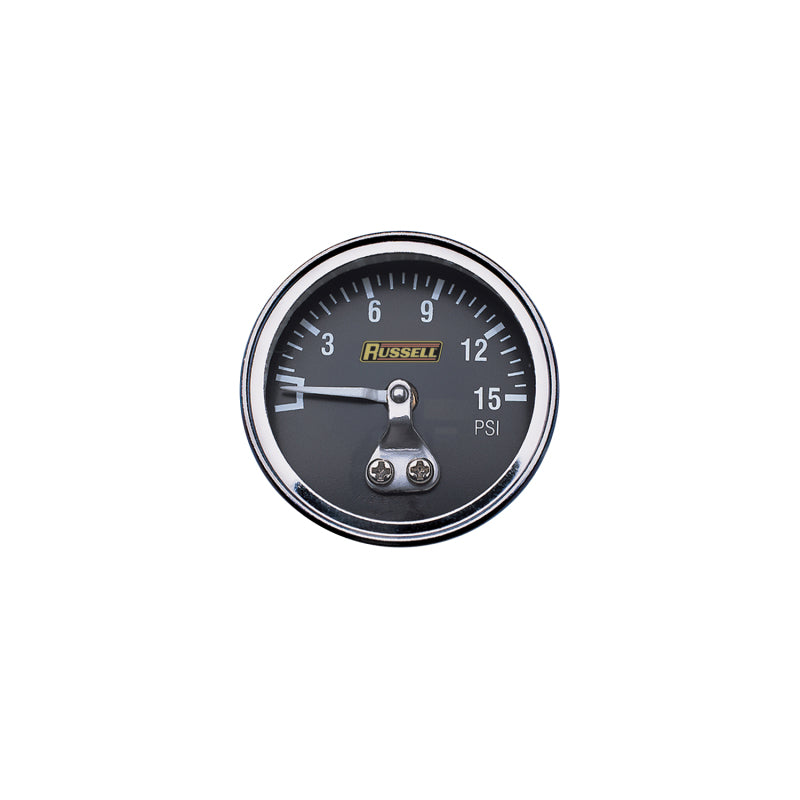 Russell Performance 15 psi fuel pressure gauge (Non liquid-filled) Russell Gauges  AXOPROS