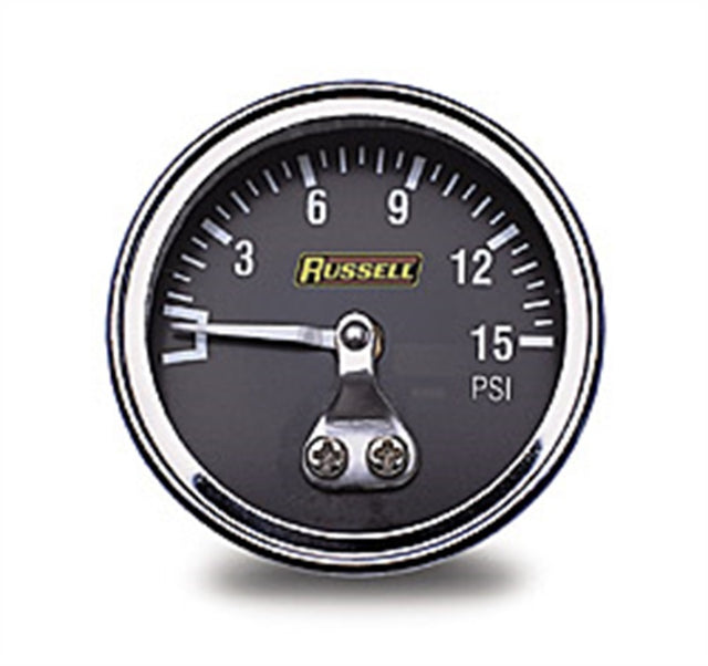 Russell Performance 15 psi fuel pressure gauge (Non liquid-filled) Russell Gauges  AXOPROS