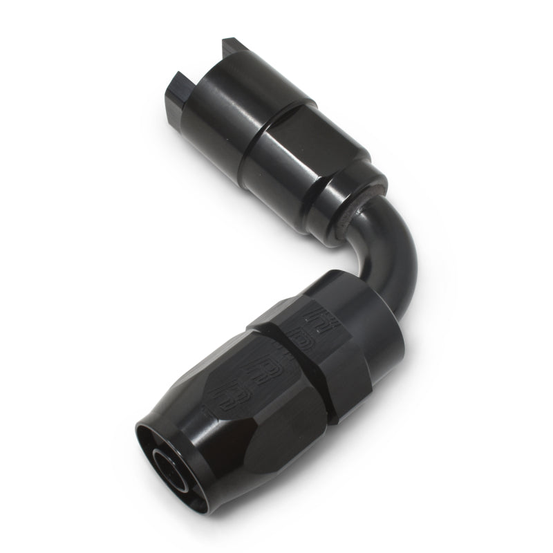 Russell Performance 3/8in SAE Quick Disc Female to -6 Hose Black 90 Degree Hose End Russell Fittings  AXOPROS