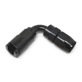 Russell Performance 3/8in SAE Quick Disc Female to -6 Hose Black 90 Degree Hose End Russell Fittings  AXOPROS