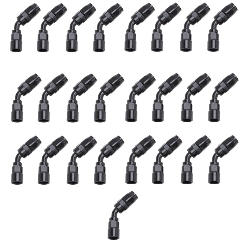 Russell Performance -6 AN Black 45 Degree Full Flow Hose End Russell Fittings  AXOPROS