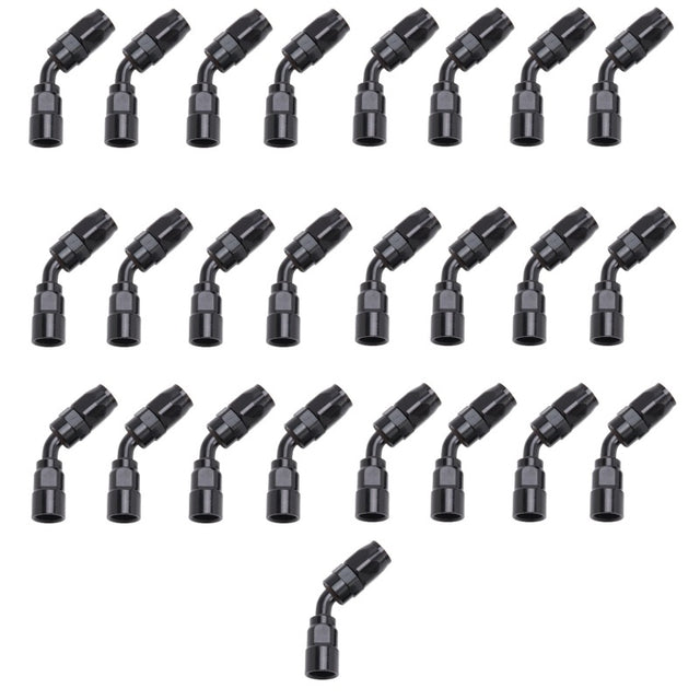 Russell Performance -6 AN Black 45 Degree Full Flow Hose End Russell Fittings  AXOPROS