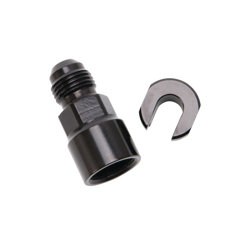 Russell Performance -6 AN Male to 5/16in SAE Quick-Disconnect Female (Black Single) Russell Fittings  AXOPROS