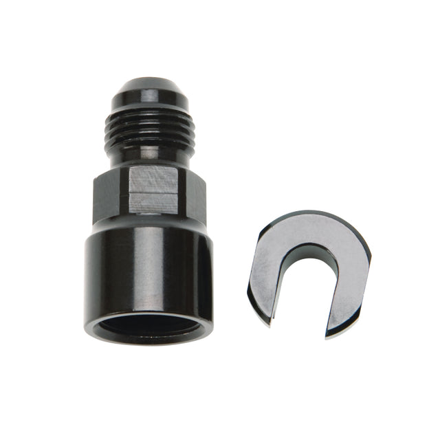 Russell Performance -6 AN Male to 5/16in SAE Quick-Disconnect Female (Black Single) Russell Fittings  AXOPROS