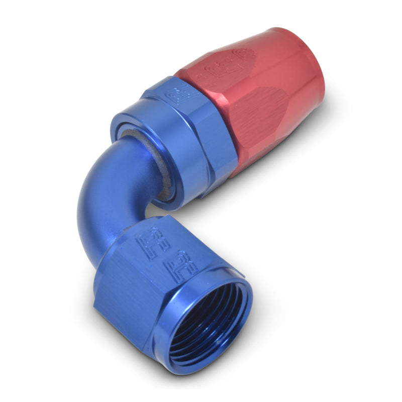 Russell Performance -6 AN Red/Blue 90 Degree Full Flow Hose End Russell Fittings  AXOPROS
