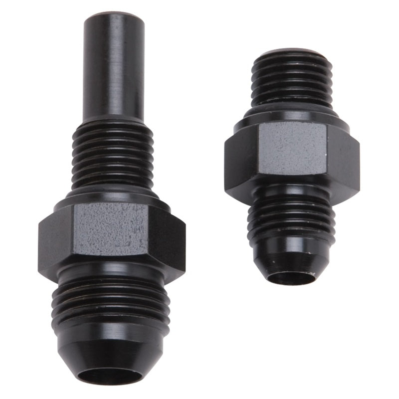 Russell Performance -6 AN to 4L80 Transmission Ports Adapter Fittings (Qty 2) - Black Zinc Russell Fittings  AXOPROS