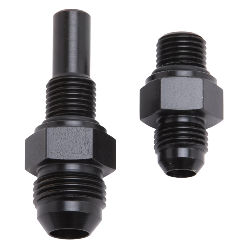 Russell Performance -6 AN to 4L80 Transmission Ports Adapter Fittings (Qty 2) - Black Zinc Russell Fittings  AXOPROS
