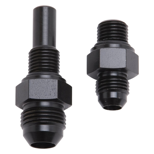 Russell Performance -6 AN to 4L80 Transmission Ports Adapter Fittings (Qty 2) - Black Zinc Russell Fittings  AXOPROS