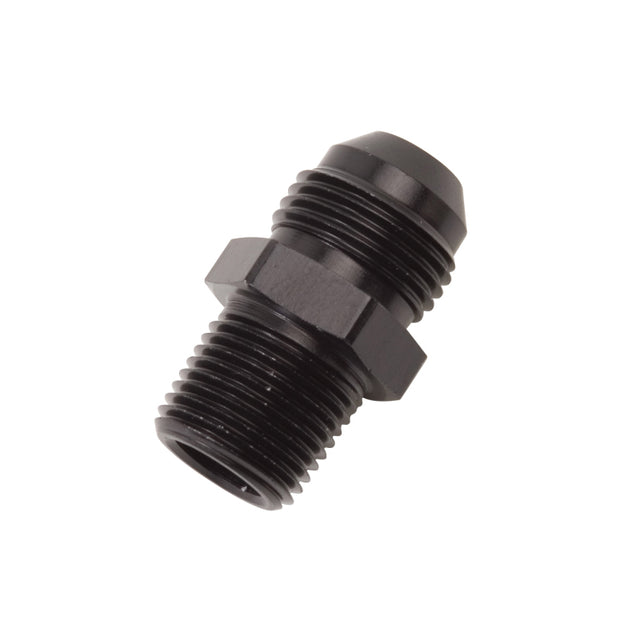 Russell Performance -8 AN to 3/8in NPT Straight Flare to Pipe (Black) Russell Fittings  AXOPROS