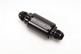 Russell Performance Black Anodized (3-1/4in Length 1-1/4in dia. -8 male inlet/outlet) Russell Fuel Filters  AXOPROS