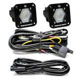 S1 Black Flush Mount LED Light Pod Reverse Kit Baja Designs Auxiliary Light  AXOPROS