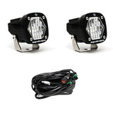 S1 Black LED Auxiliary Light Pod Pair Baja Designs Auxiliary Light  AXOPROS